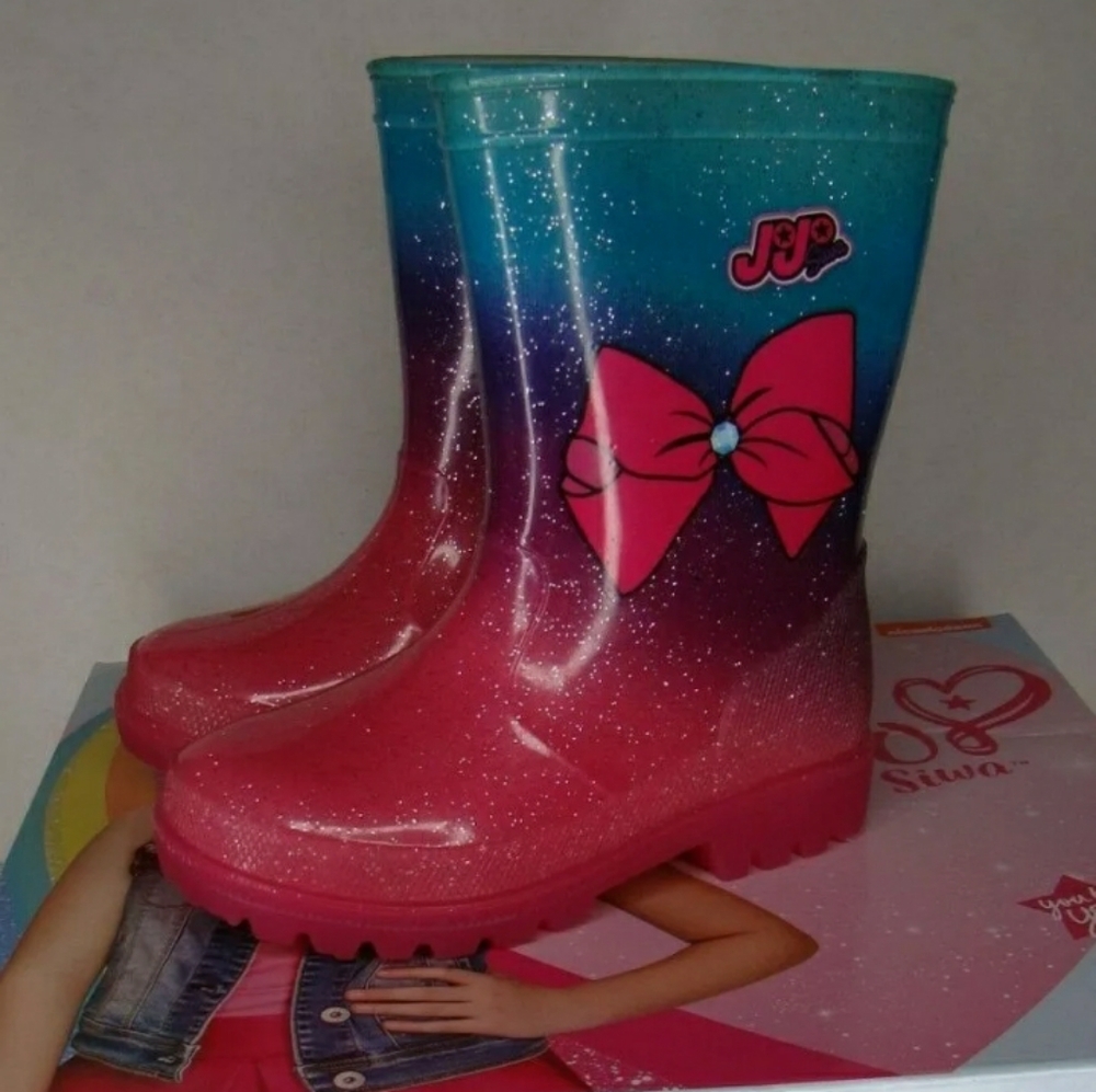 JOJO SIWA Glitter Rubber Rain Boots